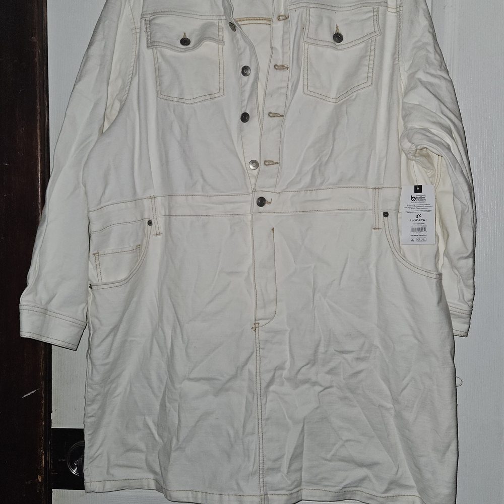 Terra & Sky Cream Button-Up Dress